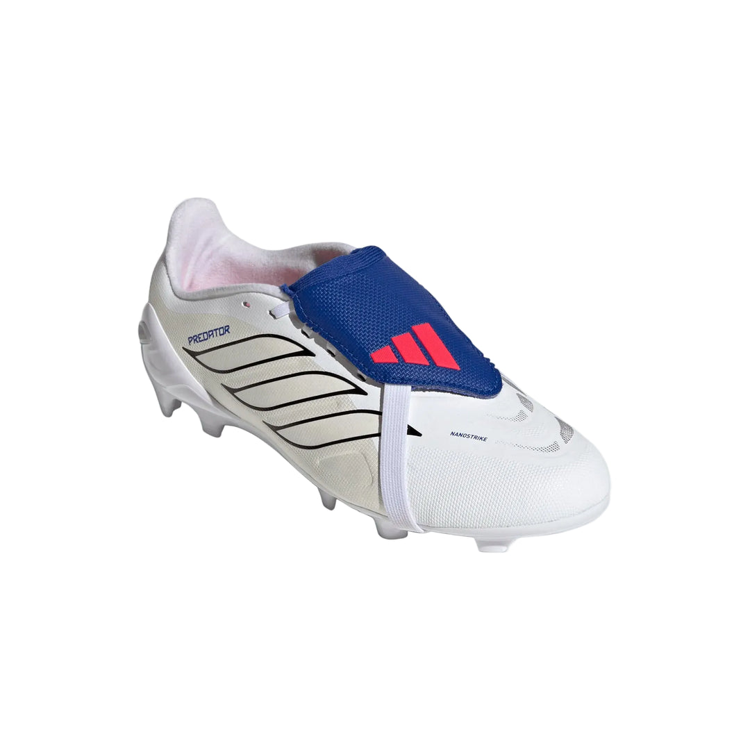 Predator League Fold-Over Tongue FG Boots Kids - Metallic / White / Royal Blue