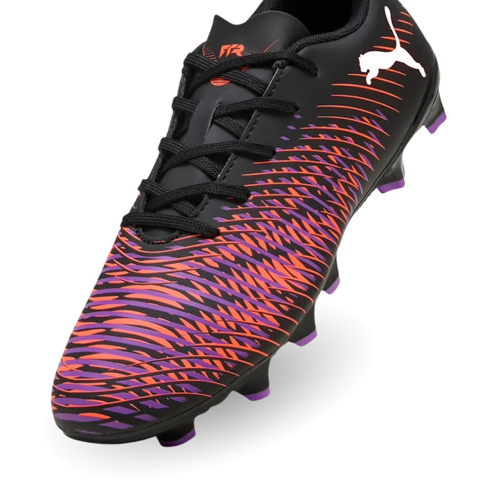 Puma Future 8 Play Junior FG/AG Boots - Black / White / Glowing Red