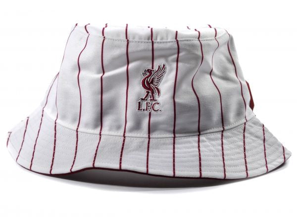 Liverpool 47 Brand Bucket Hat White Red Pinstripe