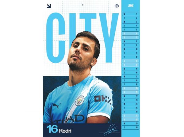 Manchester City FC 2026 A3 Wall Calendar