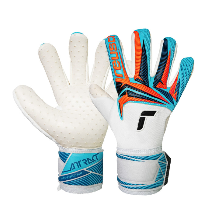 Reusch Attrakt SpeedBump - White/Light Blue