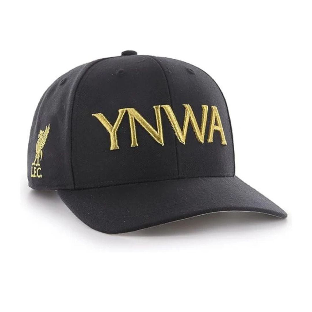 Liverpool 47 Brand MVP Baseball Cap Cold Zone Black Gold YNWA