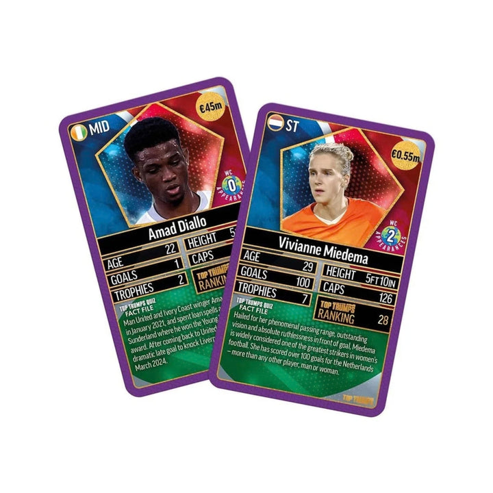 Top Trumps World Football Stars Top 200 Card Game - Chrome Purple
