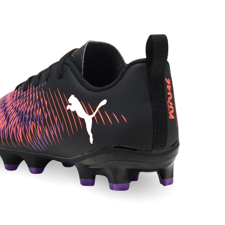 Puma Future 8 Play Junior FG/AG Boots - Black / White / Glowing Red