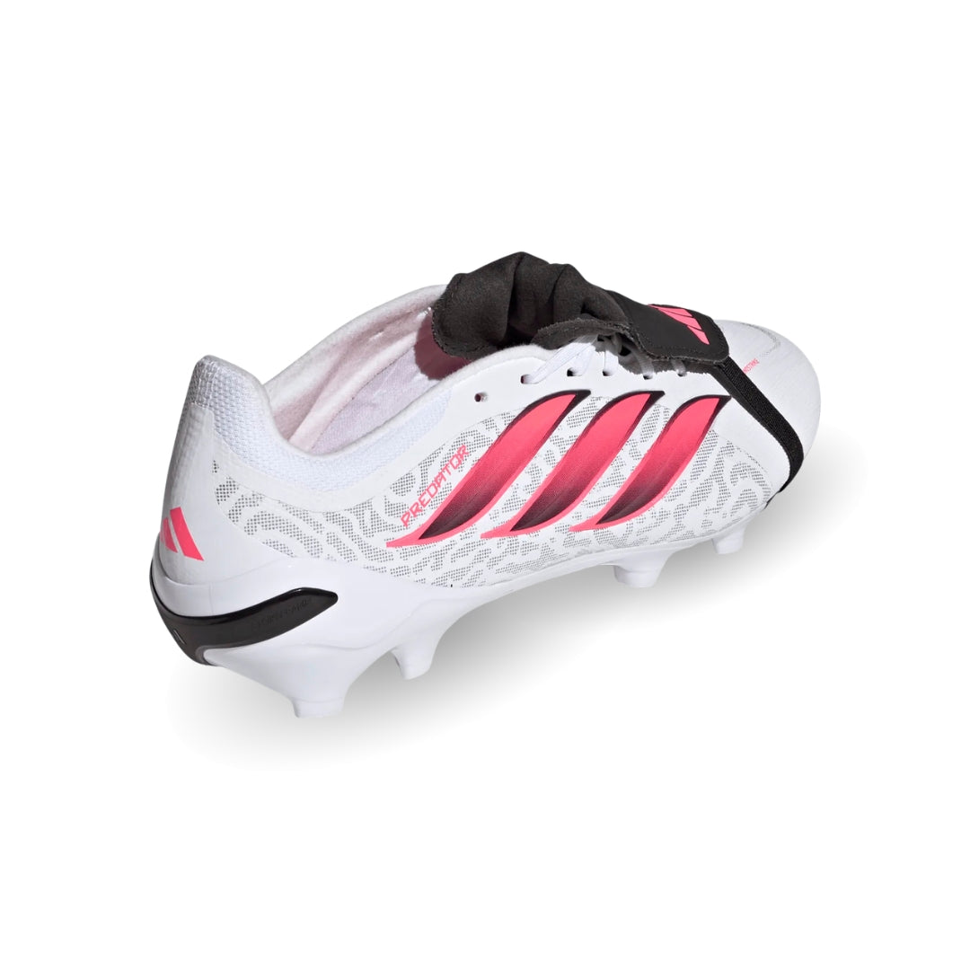 Adidas Predator League Fold-Over Tongue FG Boots – White / Solar Turbo / Black
