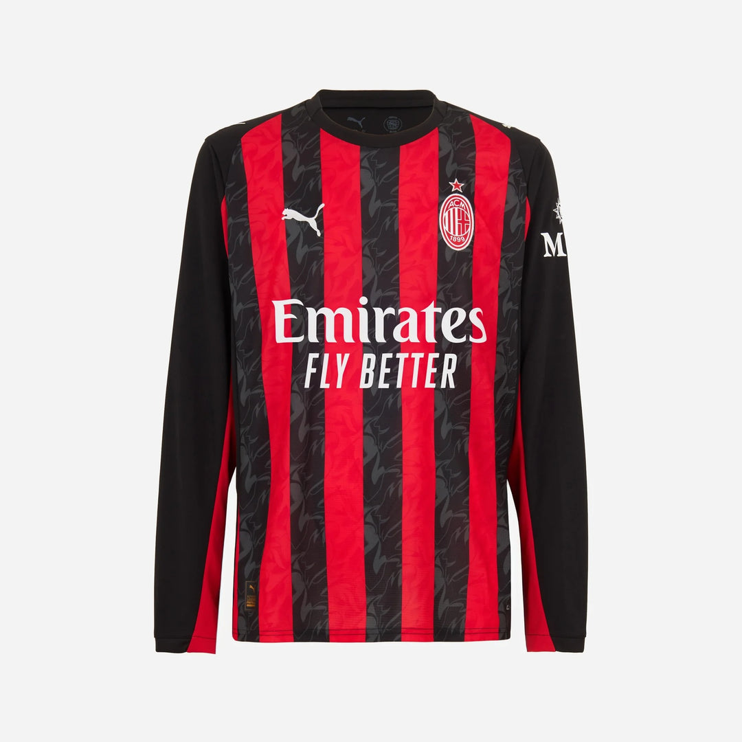 AC Milan 25/26 Home Jersey Long Sleeve - Adult