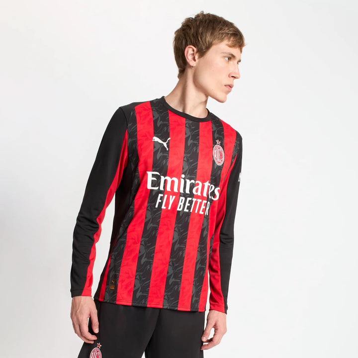 AC Milan 25/26 Home Jersey Long Sleeve - Adult