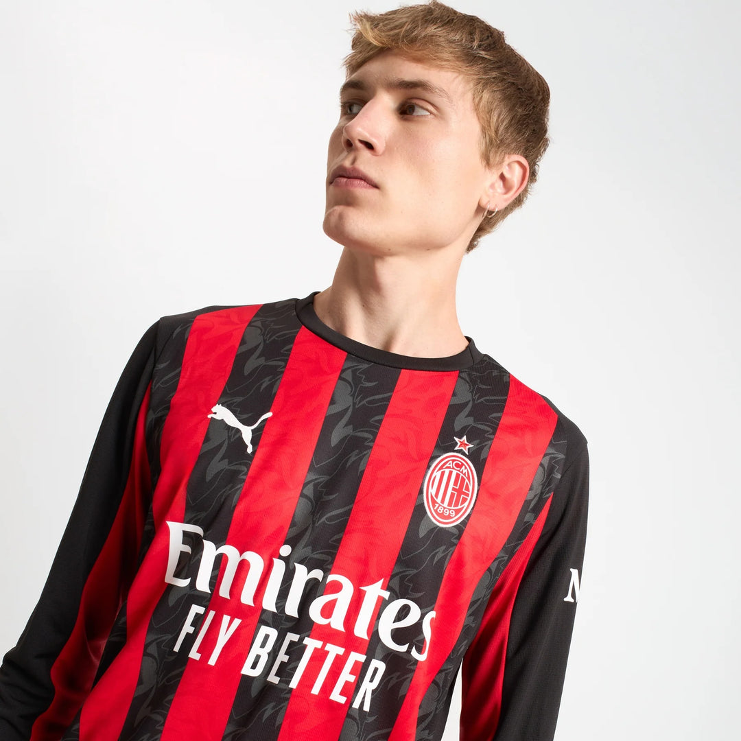 AC Milan 25/26 Home Jersey Long Sleeve - Adult