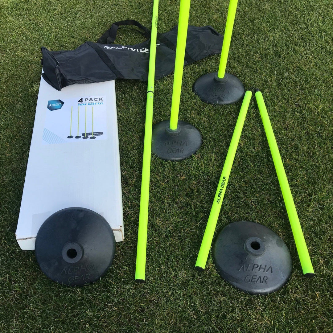 Alpha Agility Poles With Rubber Base - 4 Pack