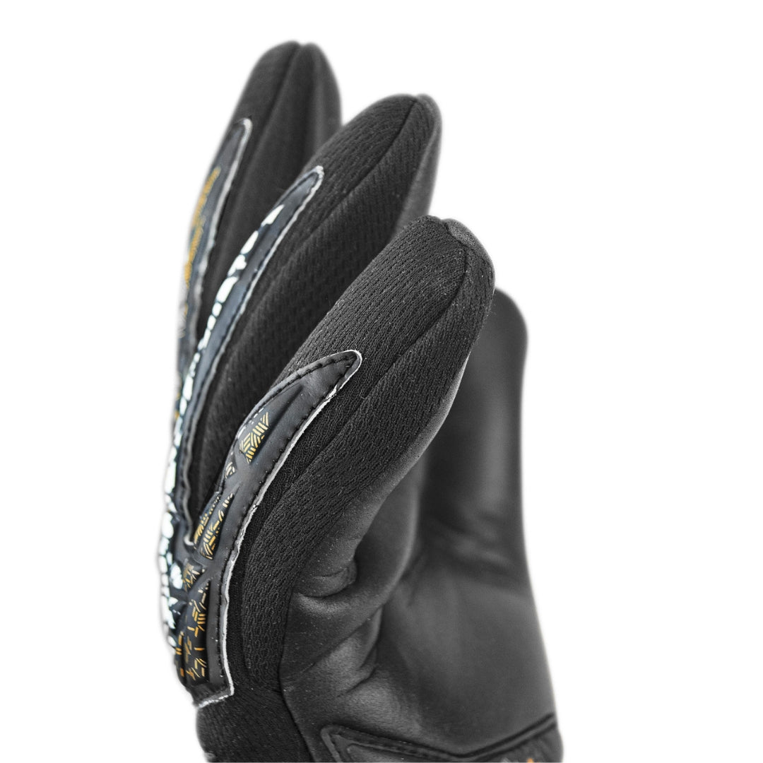 Reusch Goal Keeper Gloves - Silver NC Finger Support - Black / Gold / White