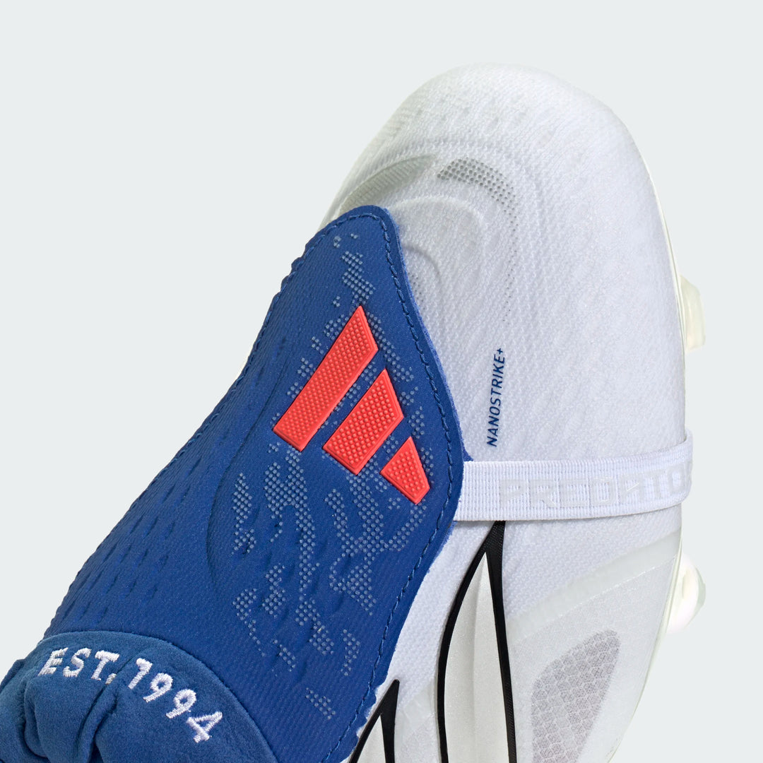 Predator Elite Fold-Over Tongue FG Boots - White / Metallic / Blue