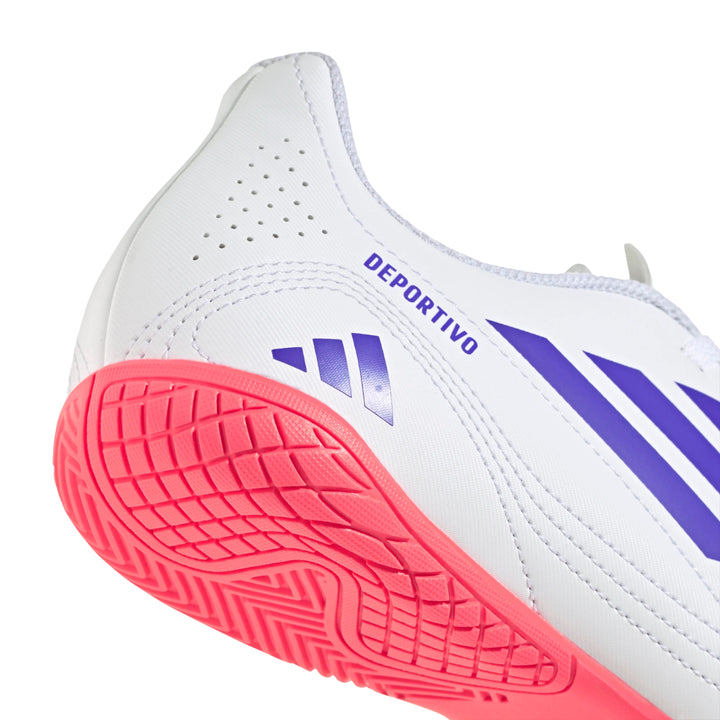 Adidas Deportivo III Indoor Shoes - White / Purple / Solar Turbo