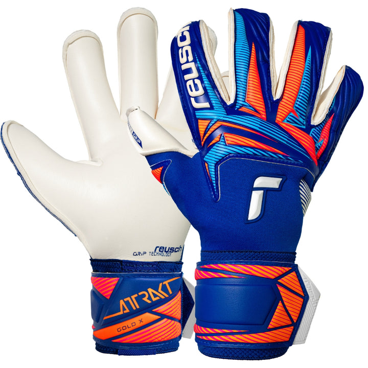 Reusch Attrakt Grip - Sharp Blue / White / Shocking Orange