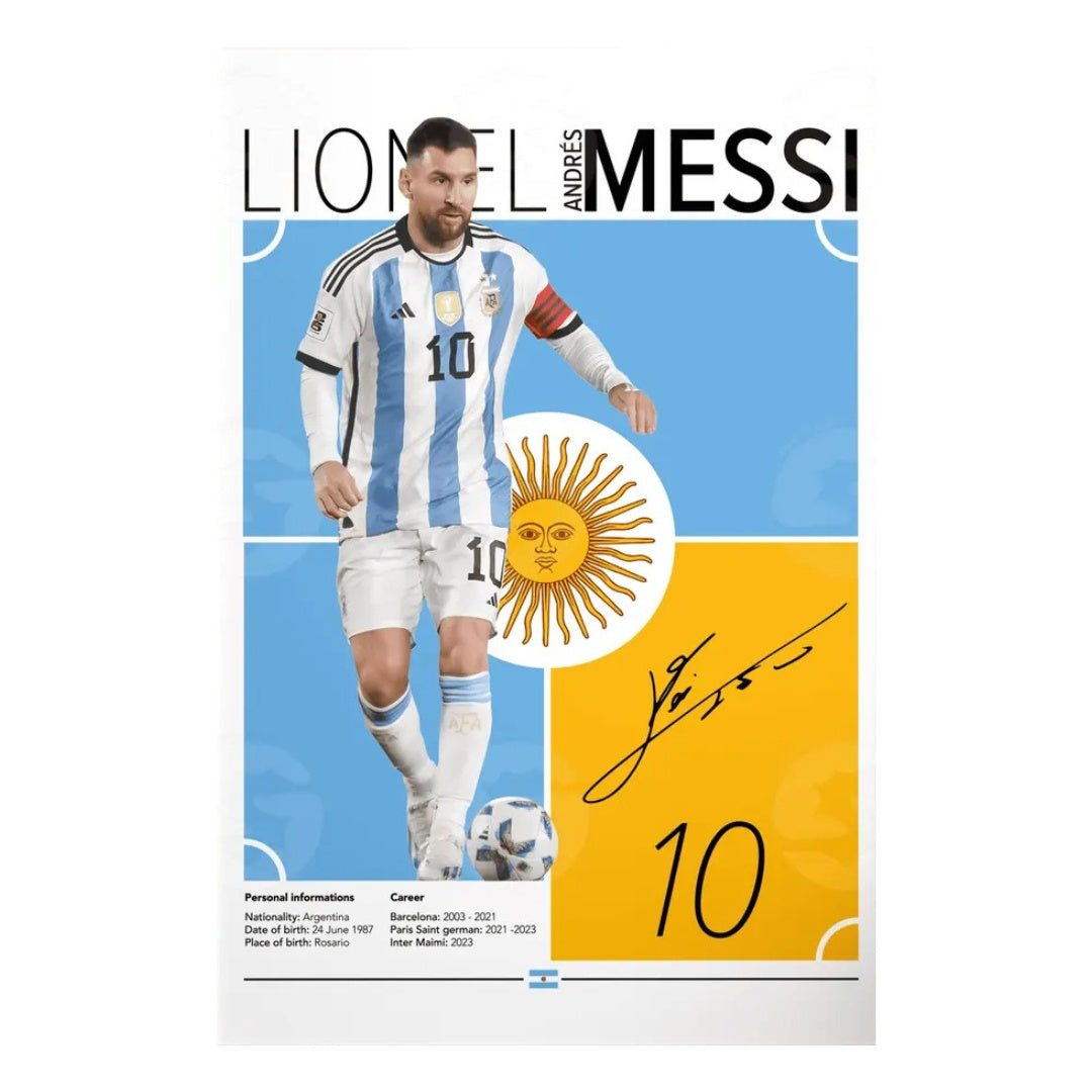 Messi Canvas Poster 70cm x 50cm