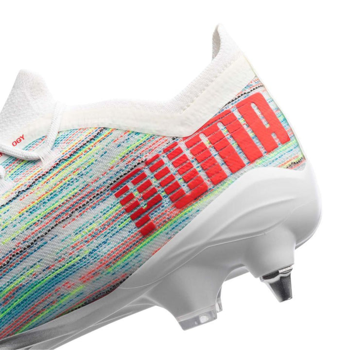 Puma Ultra 1.2 MxSG Boots - White / Red Blast / Silver