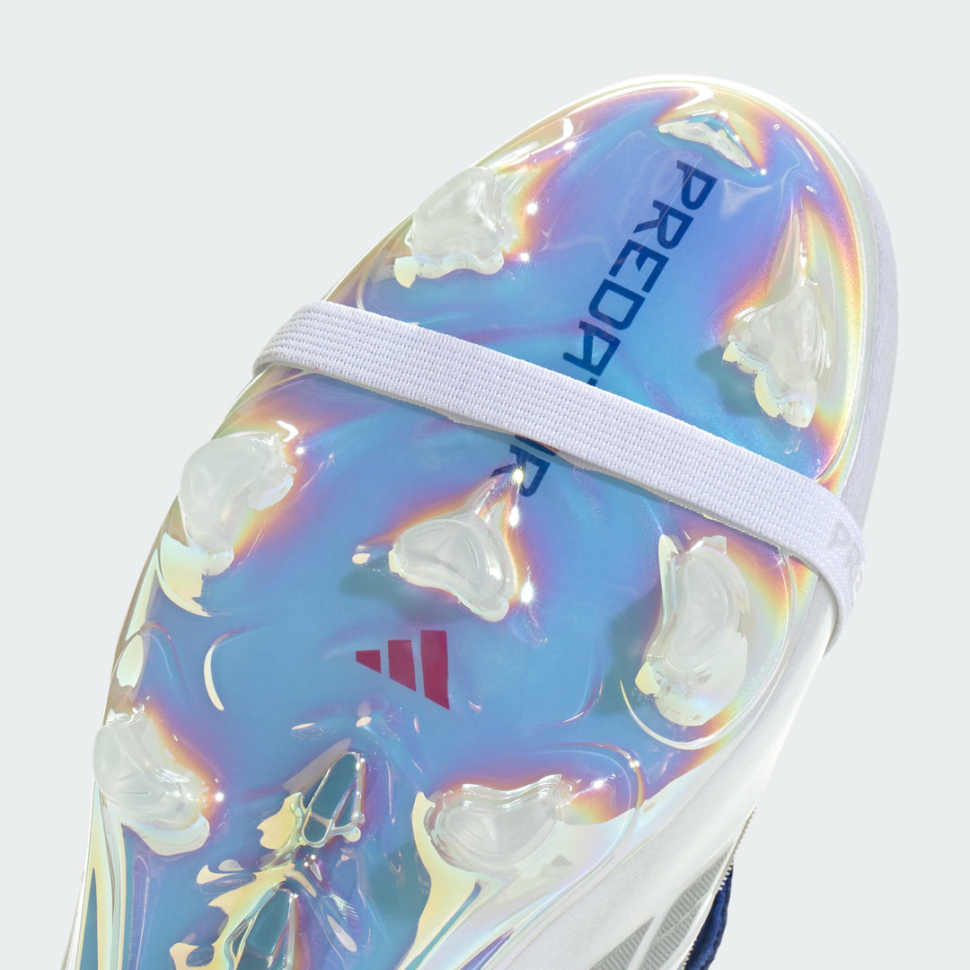 Predator Elite Fold-Over Tongue FG Boots - White / Metallic / Blue