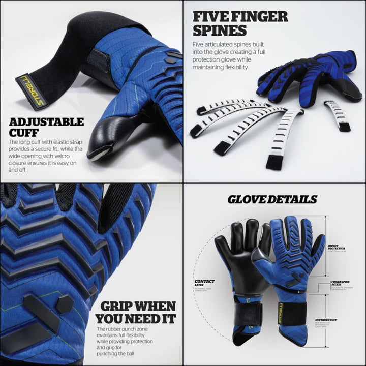 Storelli Goalkeeper Gloves Electric - Blue