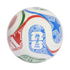 Colorful soccer ball with FIFA logo on a white background
