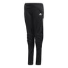 Black Adidas pants on a white background