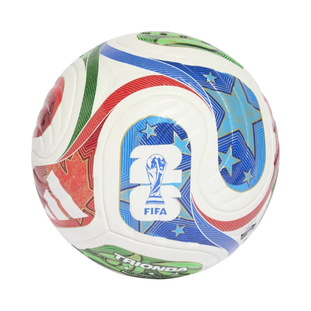 Colorful soccer ball with FIFA logo on a white background