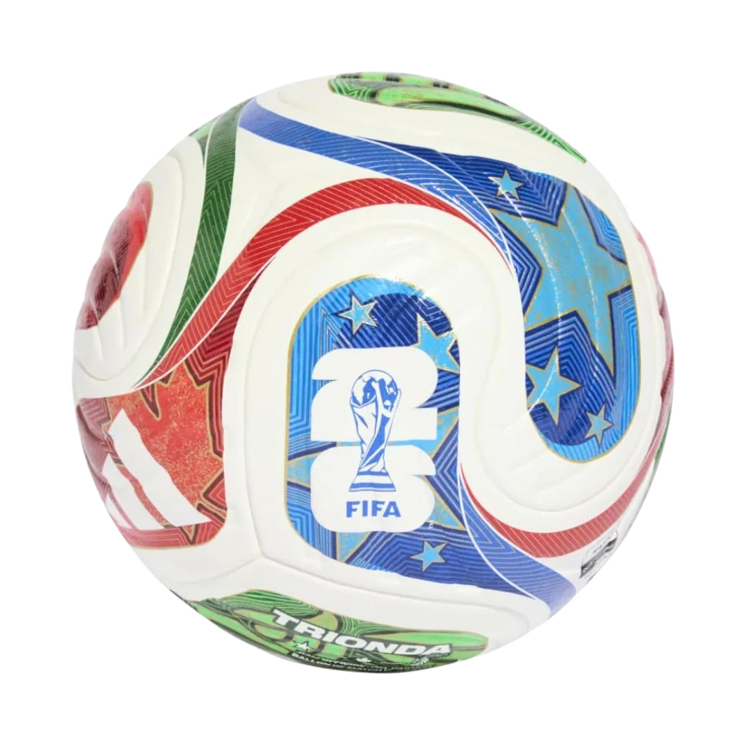Colorful soccer ball with FIFA logo on a white background