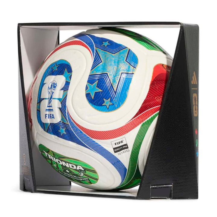 Adidas Official Fifa World Cup 2026 Pro Trionda Football - White / Solar Blue / Hi-Res Red / Flash Lime