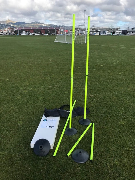 Agility Poles with Rubber Base With Flags- two piece design