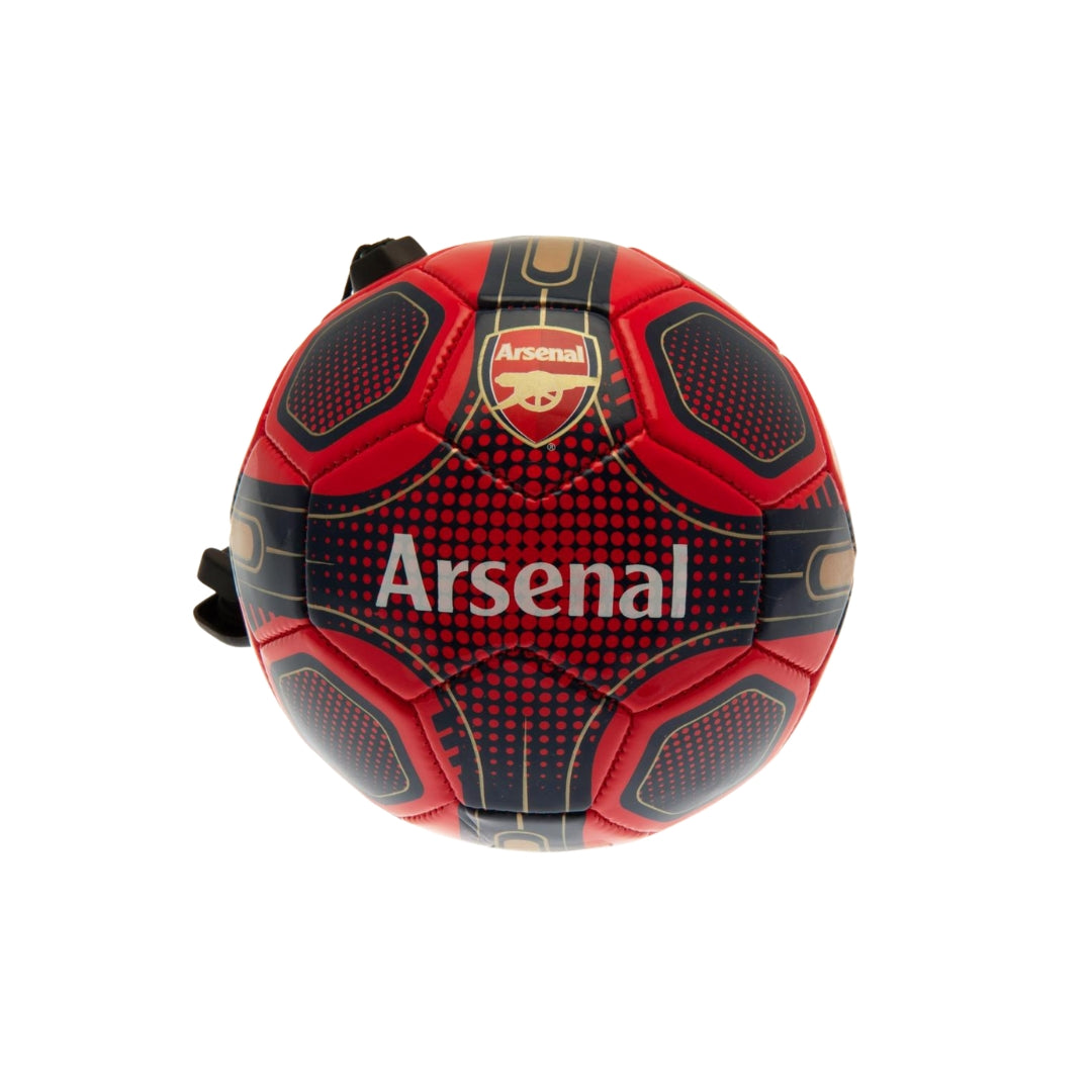 Red and black Arsenal football on a white background
