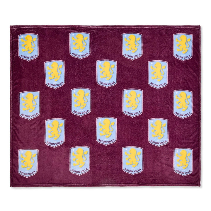 Aston Villa FC Multi Crest Fleece Blanket