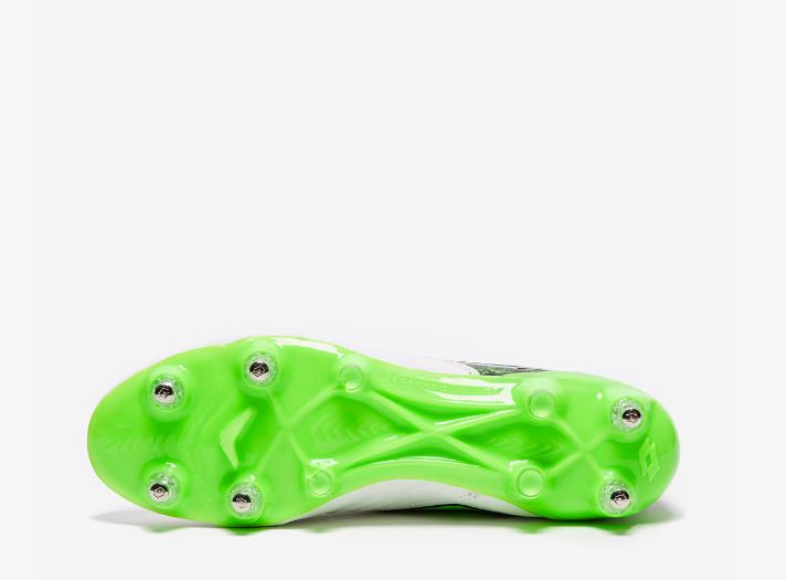 Lotto Stadio 100 II SGX Boots - WHITE/BLACK/SPRING GREEN