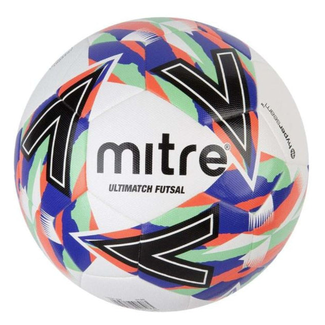 Mitre Ultimatch Futsal BALL- WHITE/BLUE/MINT/BLACK