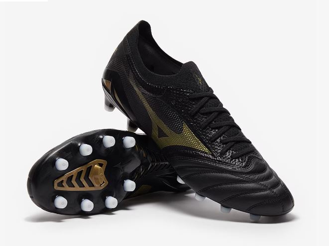 Mizuno Morelia Neo IV β Elite FG Boots - BLACK/GOLD – Soccer United NZ