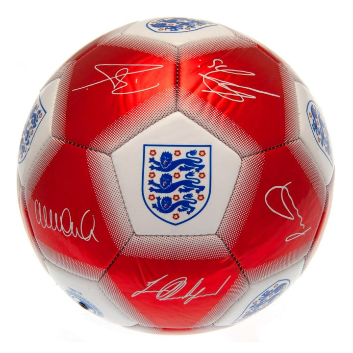 England FA Red & White Signature Football