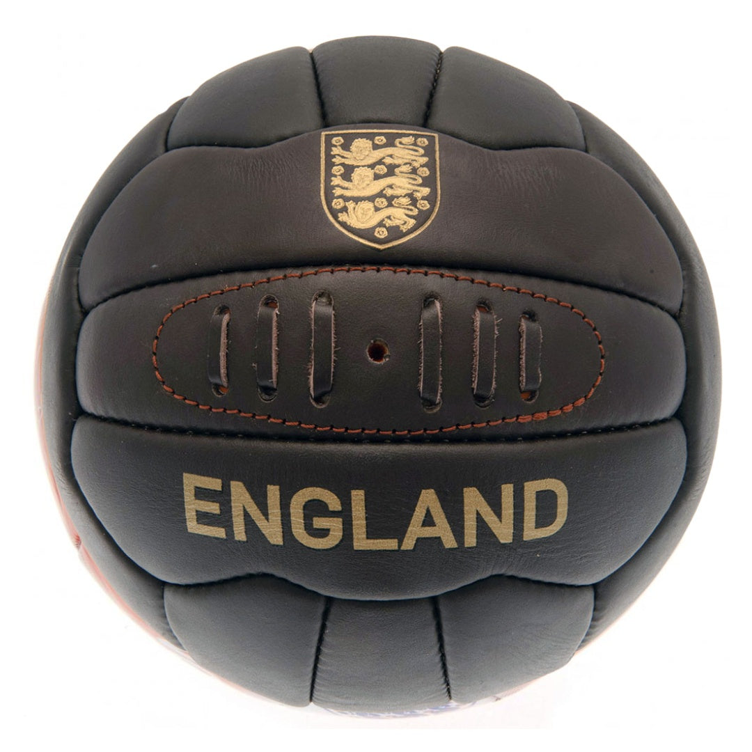 Black and gray sports ball with 'England' text and crest on a white background