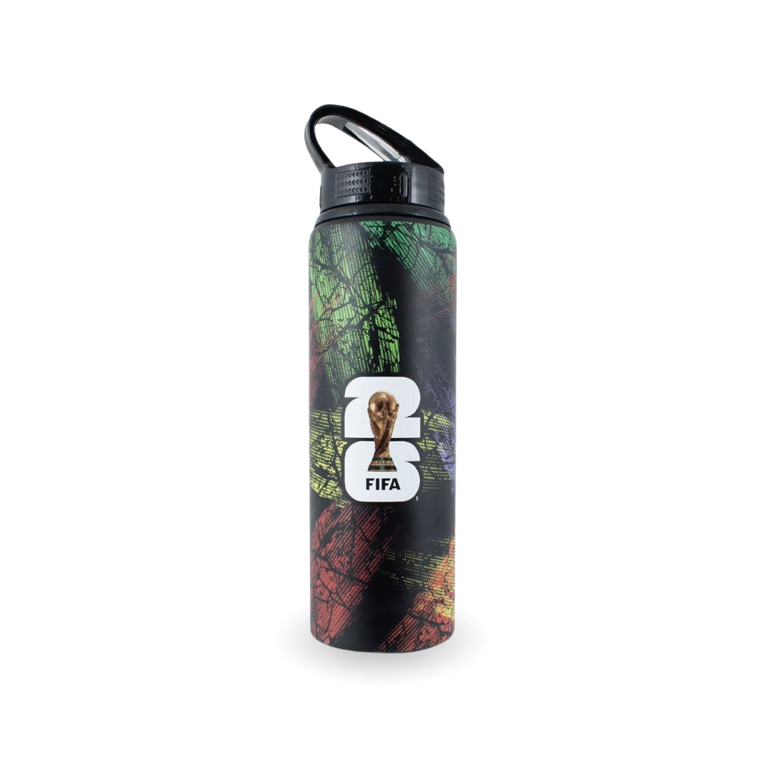 Water bottle with FIFA World Cup logo on a white background