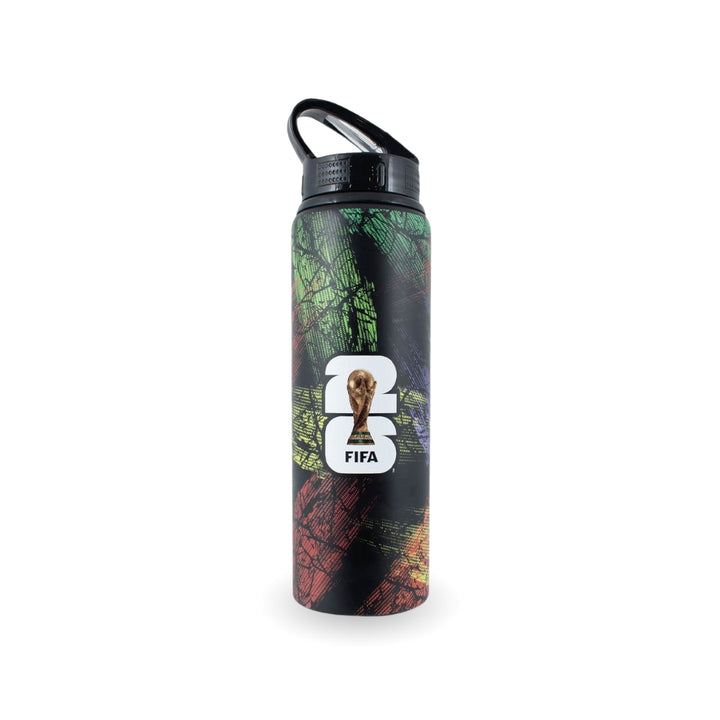 Water bottle with FIFA World Cup logo on a white background