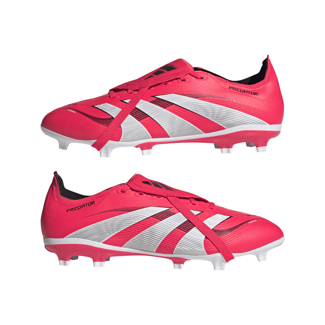 Adidas Predator League Fold-Over Tongue FG Boots - RED / WHITE