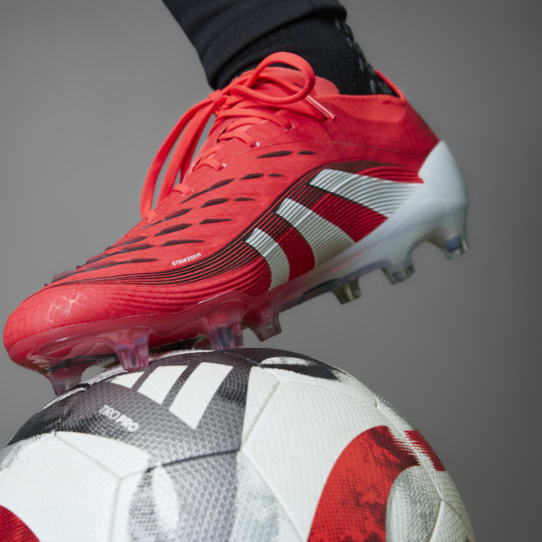 Adidas Predator Elite Firm Ground Boots - RED / WHITE