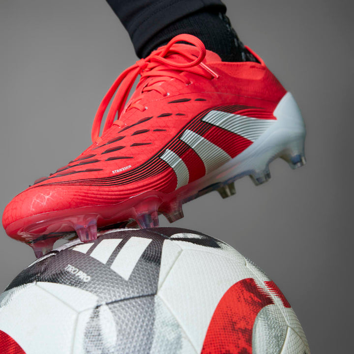 Adidas Predator Elite Firm Ground Boots - RED / WHITE