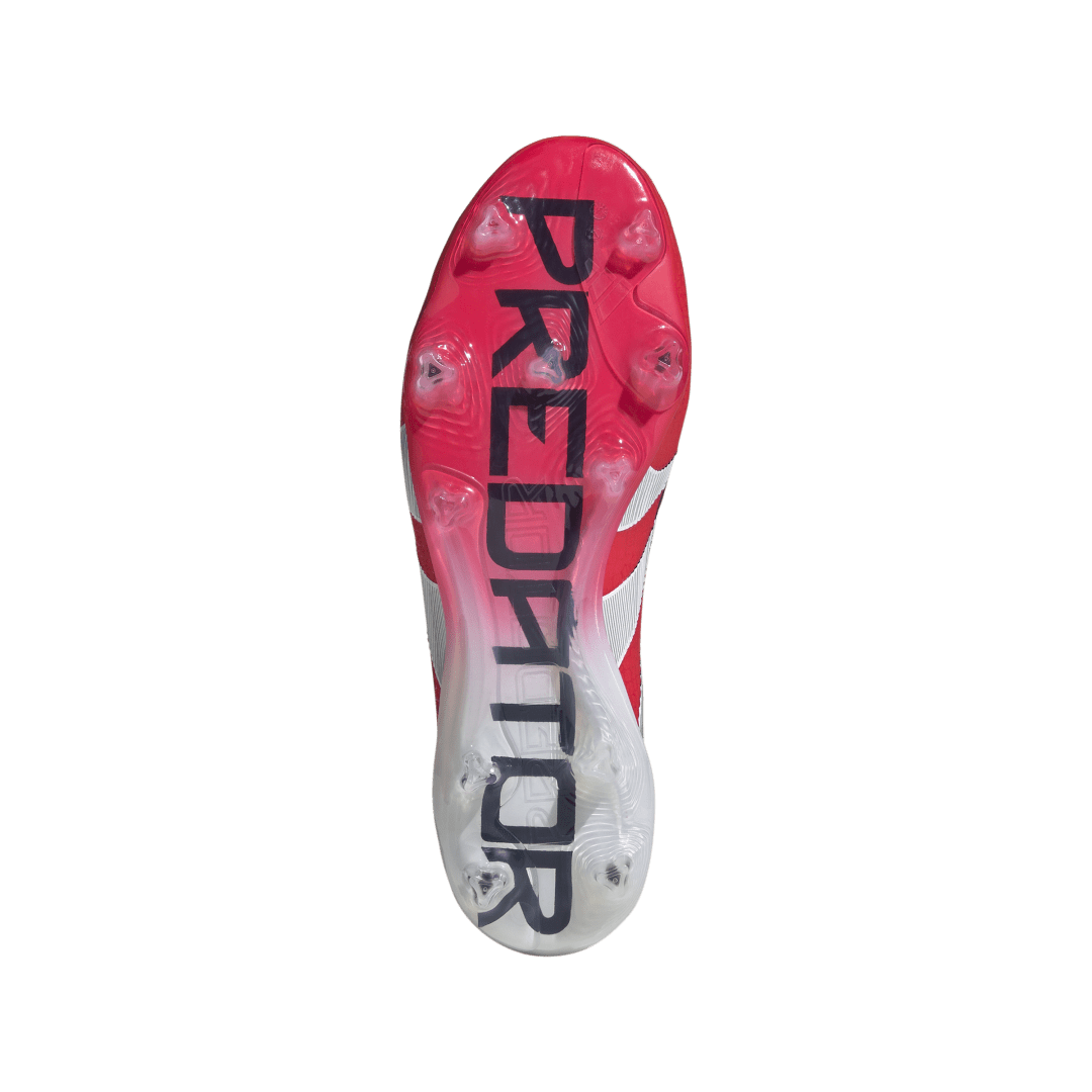 Adidas Predator Elite Firm Ground Boots - RED / WHITE
