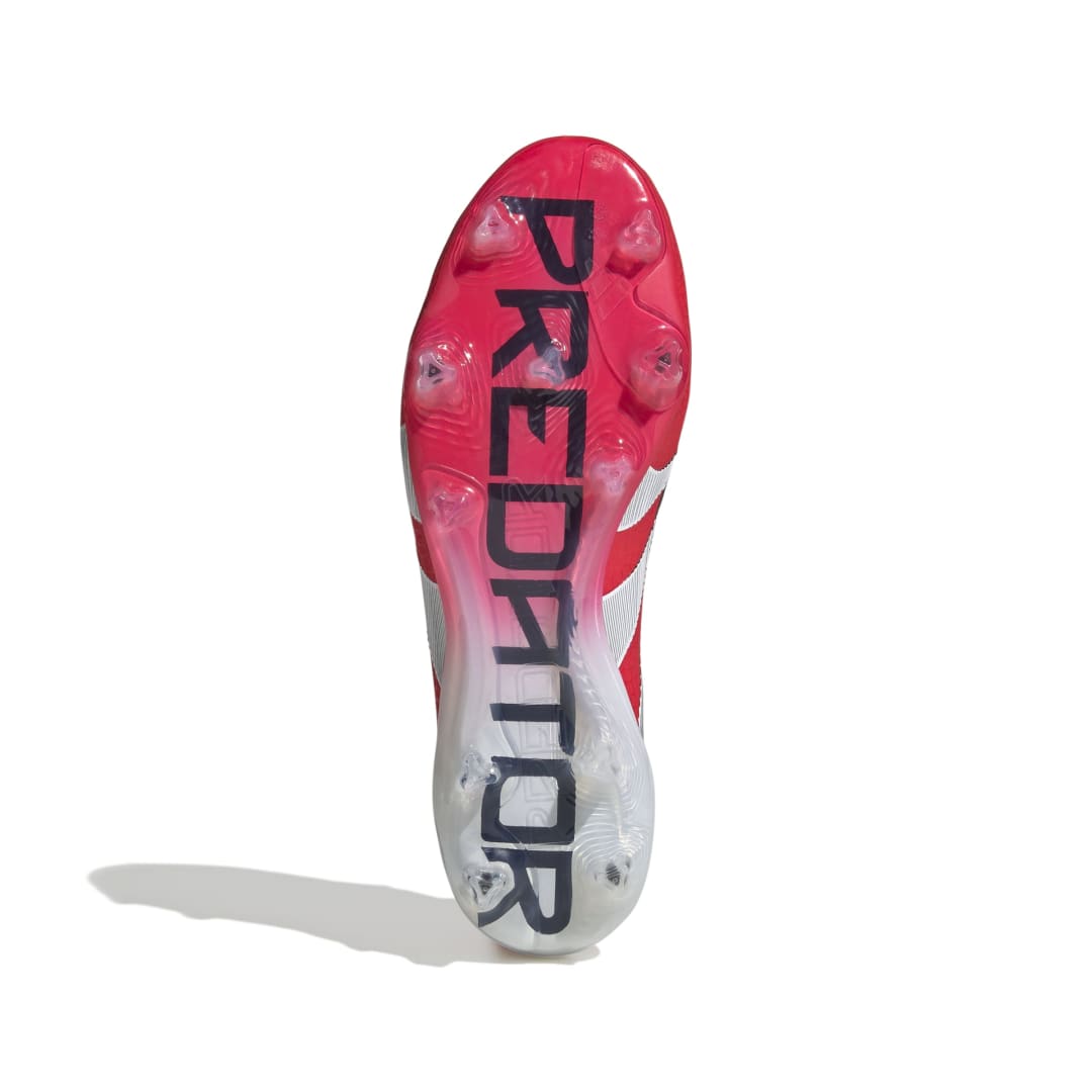 Adidas Predator Elite Firm Ground Boots - RED / WHITE