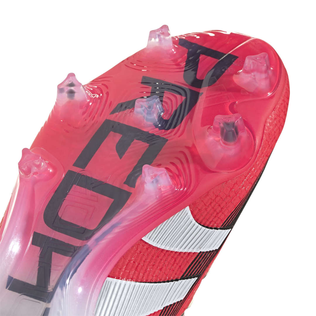 Adidas Predator Elite Firm Ground Boots - RED / WHITE