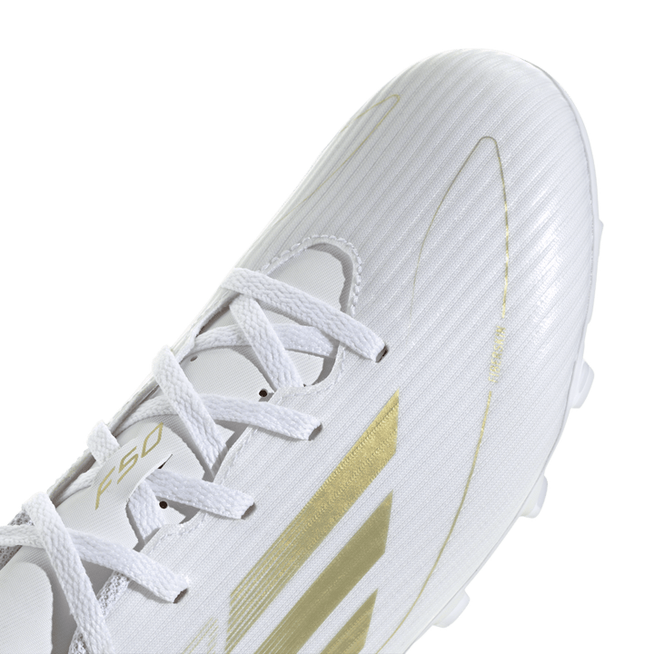 Adidas F50 Club Flexible Ground Boots - WHITE / GOLD