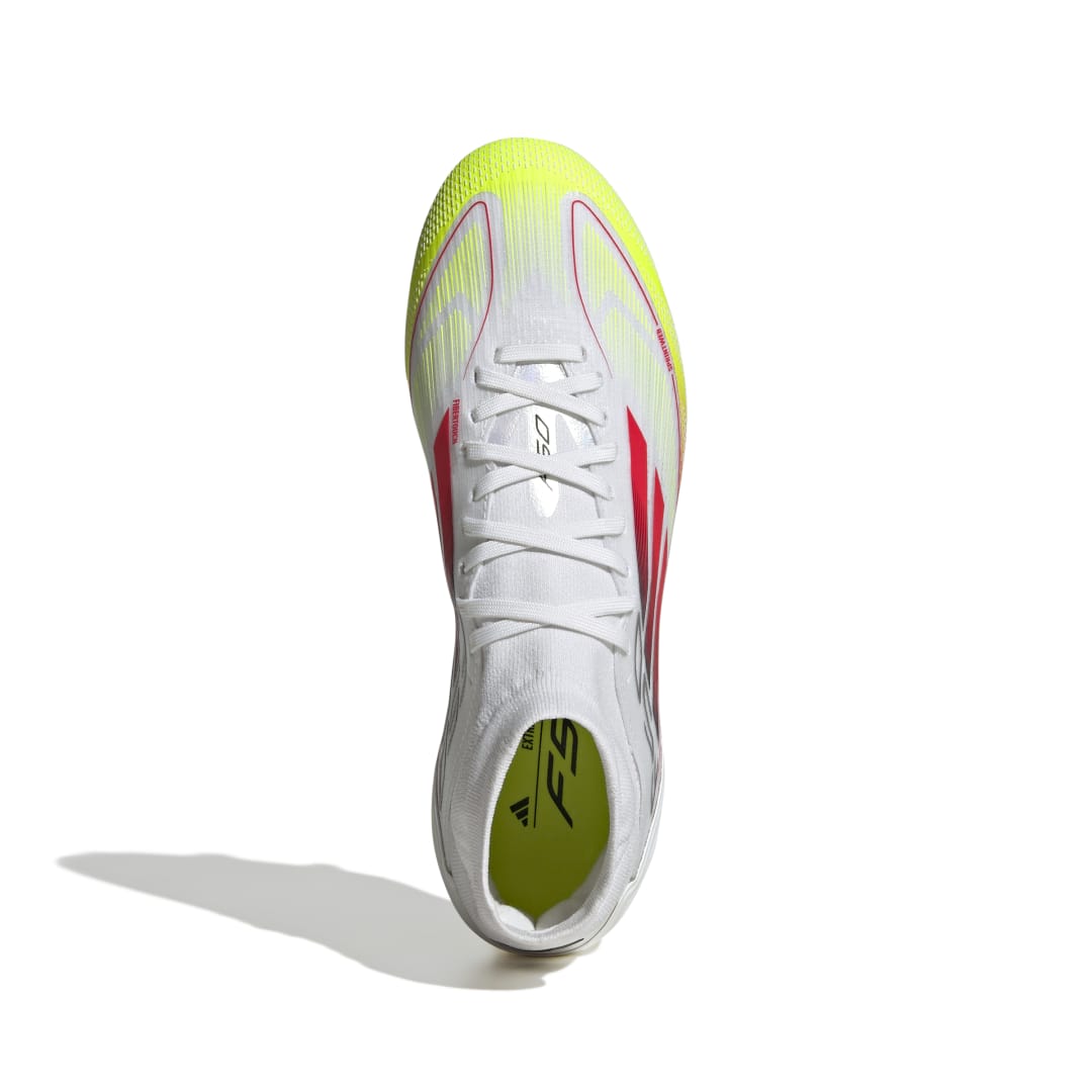 Adidas F50 Pro FG Mid Boots Womens - WHITE / RED / SOLAR YELLOW