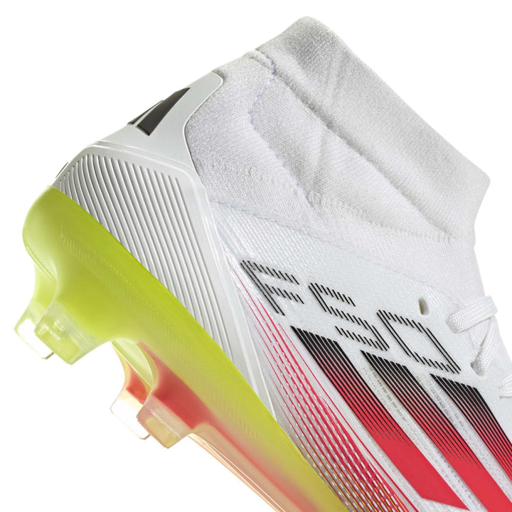 Adidas F50 Pro FG Mid Boots Womens - WHITE / RED / SOLAR YELLOW