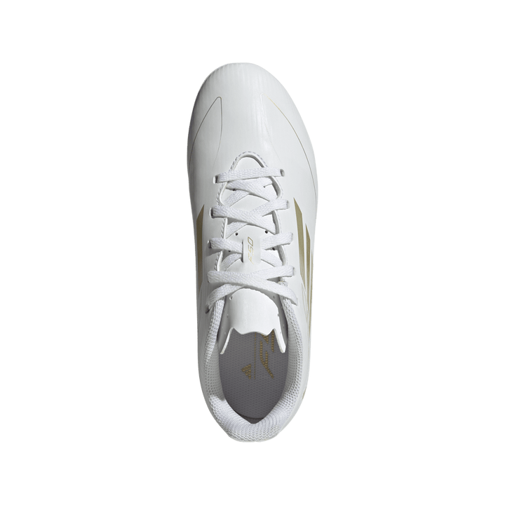 Adidas F50 Club FG Boots Junior - WHITE / GOLD