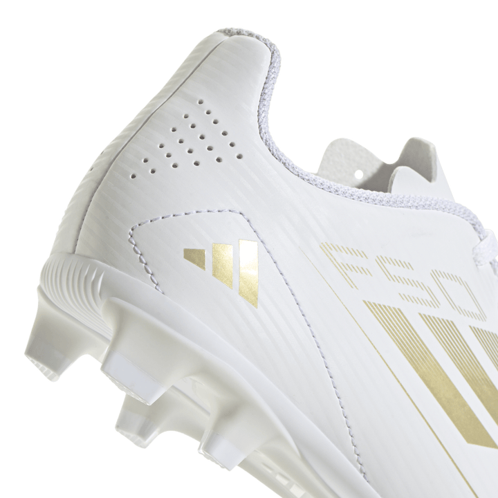 Adidas F50 Club FG Boots Junior - WHITE / GOLD