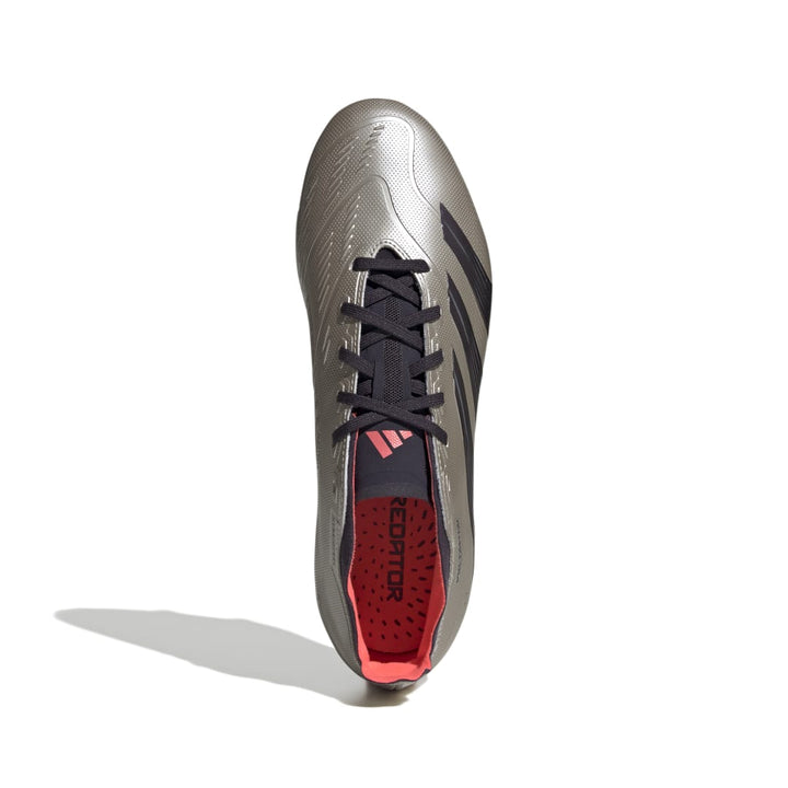 Adidas Predator League FG Boots - PLATINUM METALLIC / AURORA BLACK / TURBO