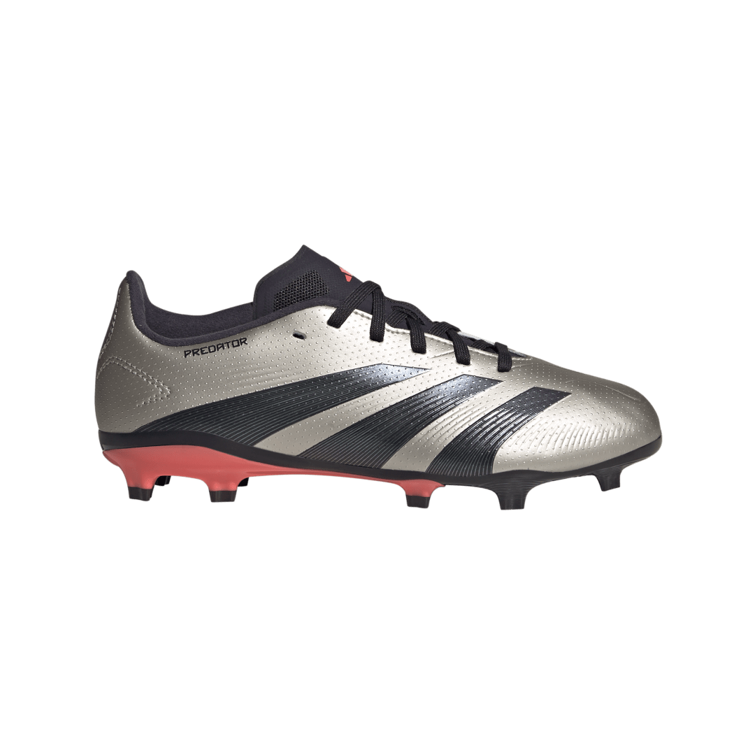 Adidas Predator League FG Boots Junior - PLATINUM / BLACK / RED