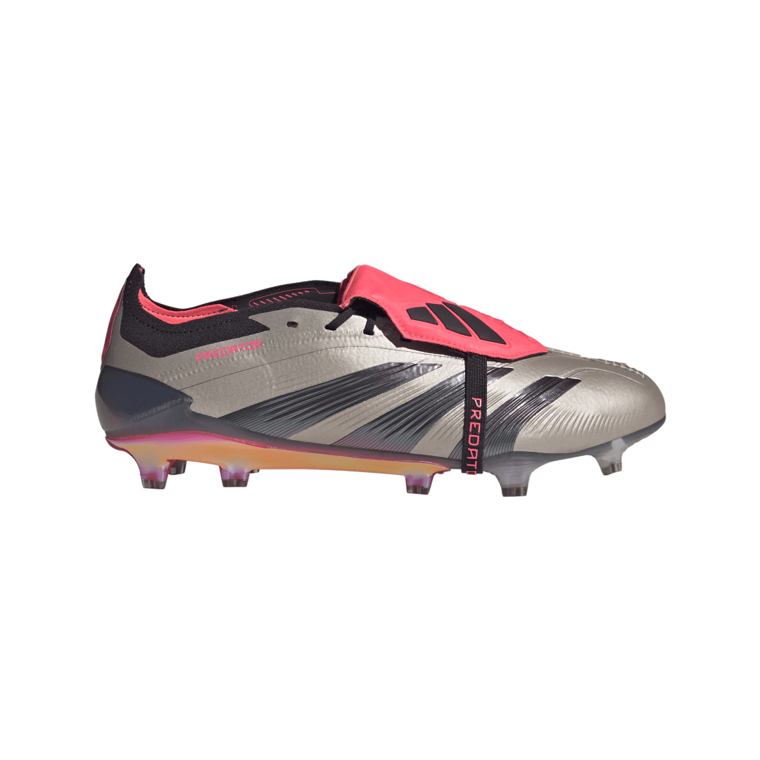 Adidas Predator Elite Fold-Over Tongue FG Boots - PLATINUM / BLACK / RED